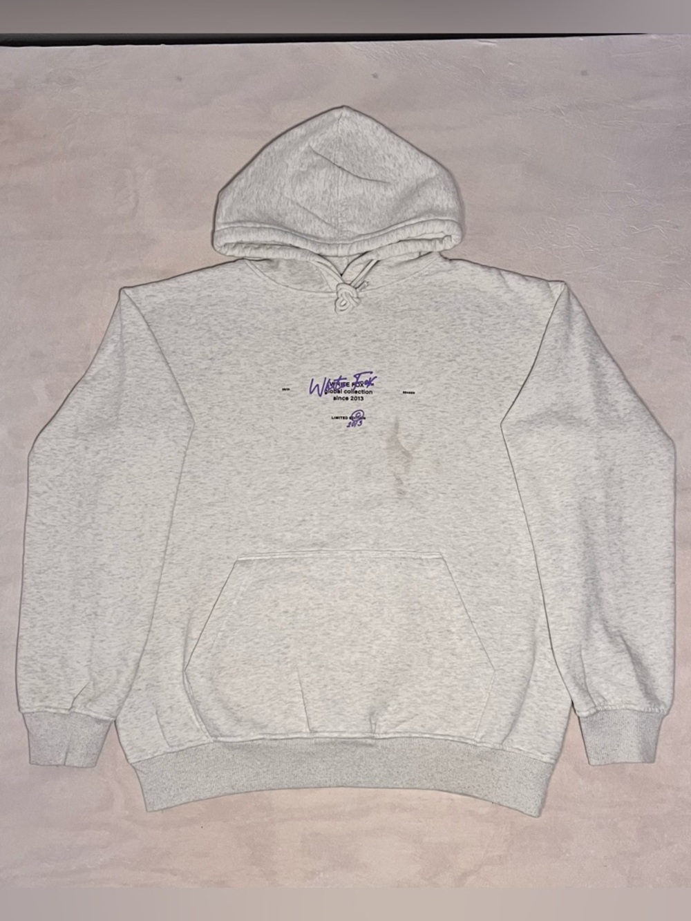 White Fox Global Collection Gray Fleece Pullover Hoodie Women's Size M/L